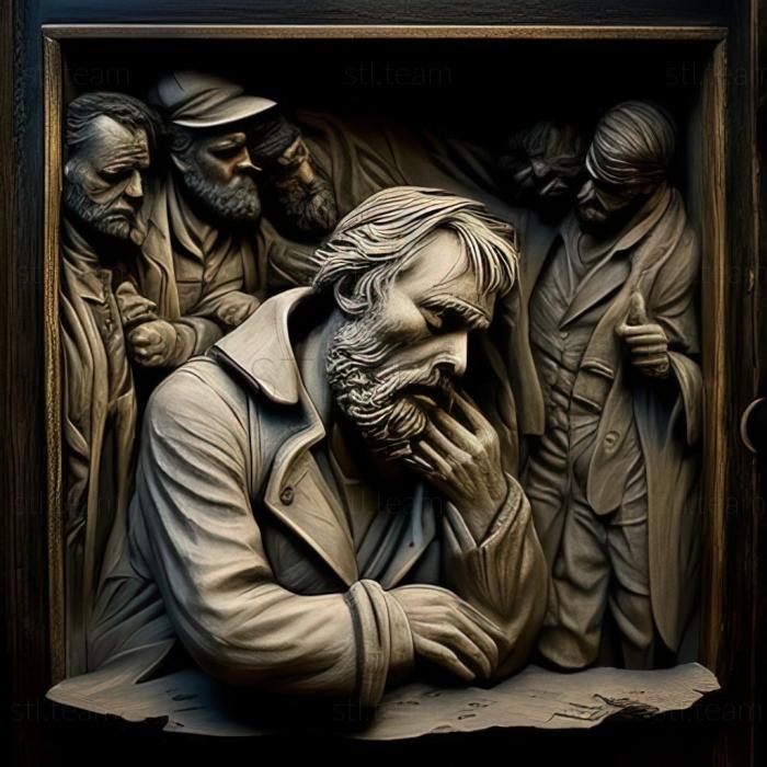 3D model Les Miserables Victor Hugo 1862 (STL)